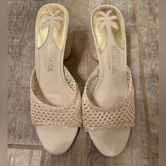 Antonio Melanix The Nat Note Riviera Woven Metallic Slip-On Mules - Picture 3 of 8